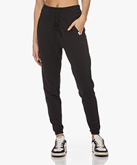 Penn&Ink N.Y Travel Jersey Drawstring Broek - Zwart