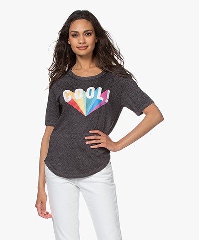 Zadig & Voltaire Kanye Cool Rainbow T-shirt - Donkergrijs