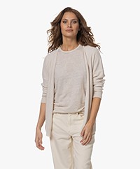 no man's land Finely Knitted Open Cardigan - Soft Linen