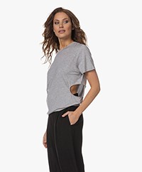 IRO Bonnie T-shirt with Cut-Out - Light Grey