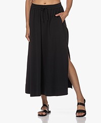 Closed Organic Cotton Jersey Midi Skirt - Black