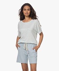 no man's land Linen Short Sleeve T-shirt - Mint