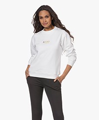 JapanTKY &Gold Tani Cotton Brand Logo Sweatshirt - Panna