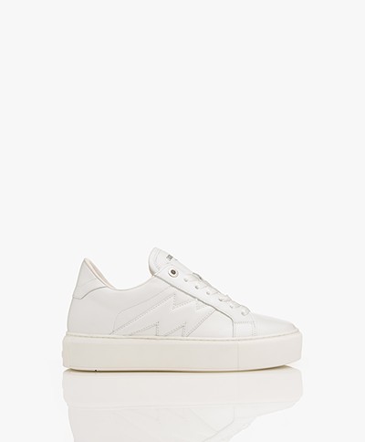 Zadig & Voltaire La Flash Chunky Smooth Calfskin Platform Sneakers - White 