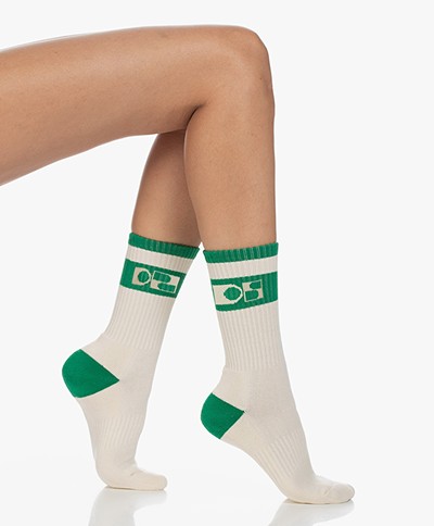 Dolly Sports Jackie Retro Logo Socks - Green