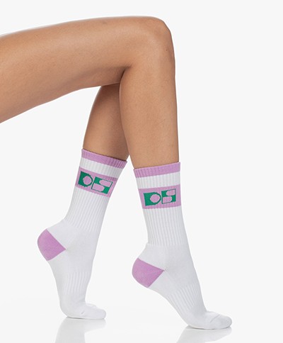 Dolly Sports Jackie Retro Logo Socks - Pink