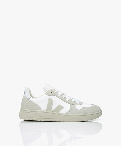 VEJA V-10 Leather Sneakers - White/Natural/Pierre