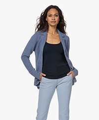 Belluna Spoon Wool Blend Blazer Cardigan - Jeans