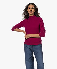 Repeat Organic Cashmere Turtleneck Collar Sweater - Orchid