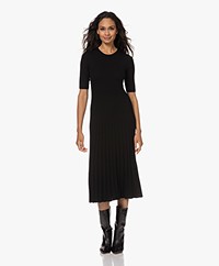 Joseph Rib Knitted Merino Dress - Black