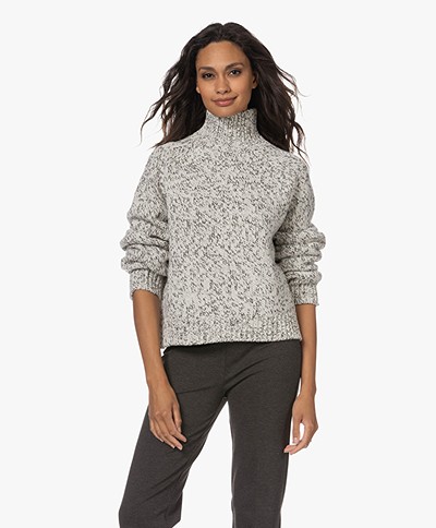 Drykorn Lyzima Chunky Wool Blend Turtleneck Sweater - Off-white