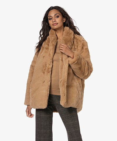 Josephine & Co Ted Faux Fur Jacket - Camel