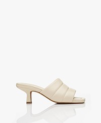 Vince Ceil Leather Quilted Mules - Moonlight