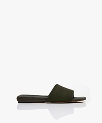 Vince Garth Hairy Leather Sandals - Olive