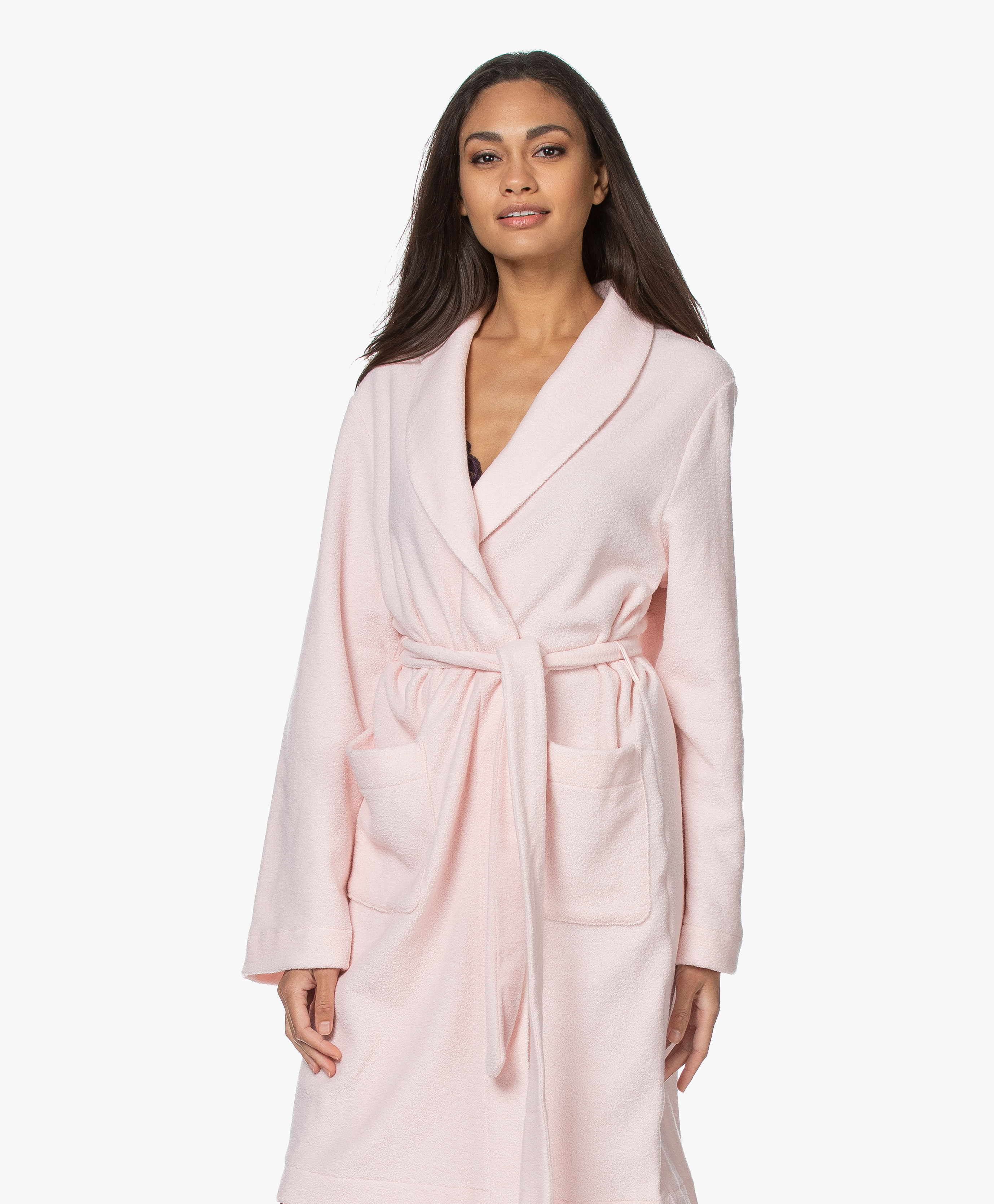 HANRO Robe Selection Fleece Plush Robe - Tender Rose - robe | 077127 ...