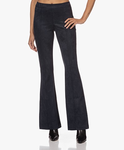 SPANX® Faux Suède Flared Broek - Classic Navy
