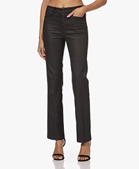Drykorn Inch Flared Pantalon met Coating - Zwart
