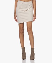 IRO Veig Jersey Cotton Blend Mini Skirt - Natural White
