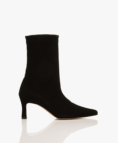 Flattered Carolina Suede Pointed Boots - Black