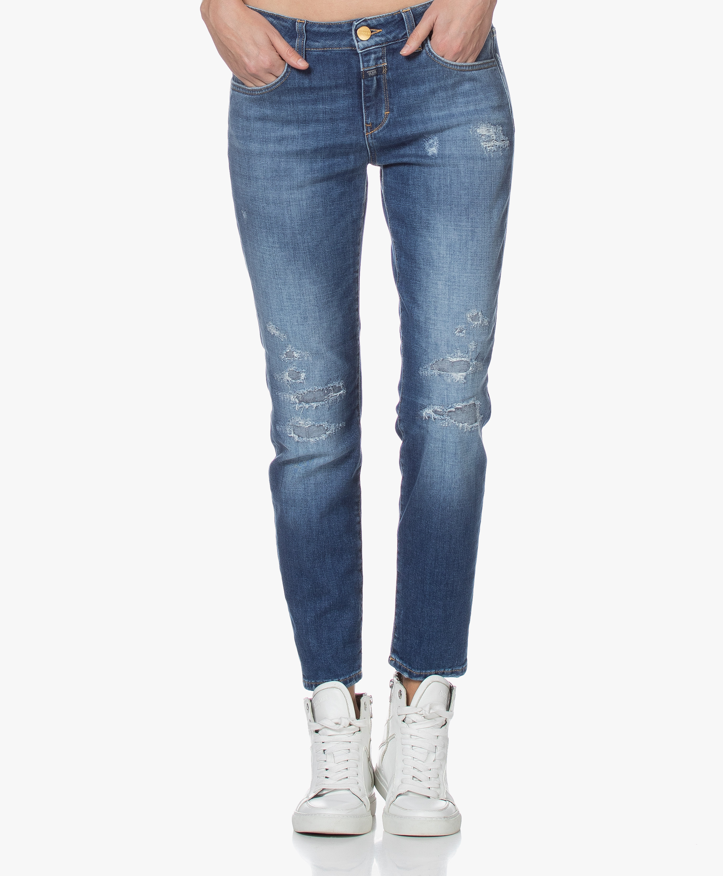 closed baker slim fit mid waist