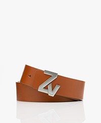 Zadig & Voltaire ZV Initiale Leather Belt - Tan