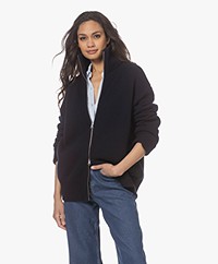 extreme cashmere N°143 Extra Nice Cashmere Zip Cardigan - Navy