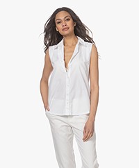 Neeve The Harper Poplin Sleeveless Shirt - Crispy White