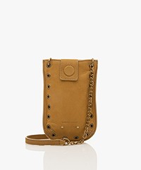 Vanessa Bruno Nubuck Leather Phone Case Bag - Moutarde