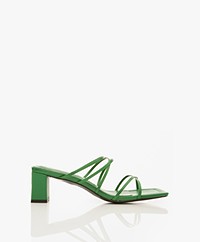 Alias Mae Ariana Leather Strappy Sandals with Heel - Green