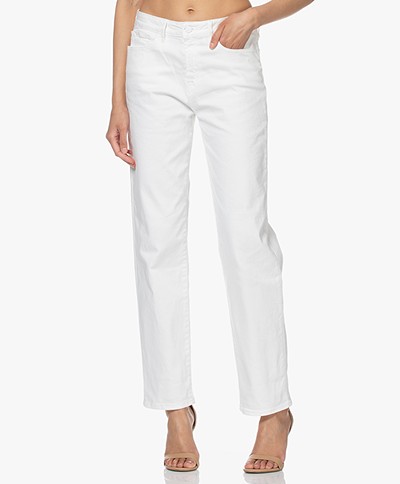 Denham Bardot Straight Fit Jeans - White