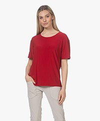 Norma Kamali Tech Jersey T-shirt - Red
