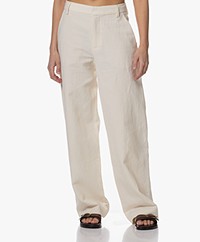 Closed Jurdy Cotton and Linen Blend Pants - Ivory