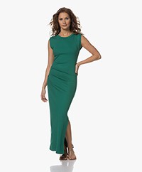 Michael Stars Calliope Ribbed Jersey Maxi Dress with Slit - Kelly