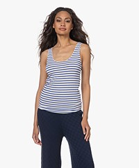 Majestic Filatures Striped Superwashed Tank Top - Abyss