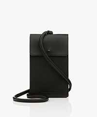 Monk & Anna Vegan Leather Phone Pouch Bag - Black