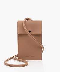 Monk & Anna Vegan Leather Phone Pouch Bag - Nougat