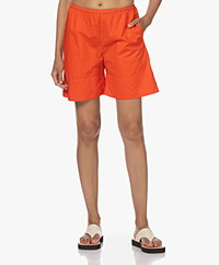 By Malene Birger Siona Poplin Loose-fit Shorts - Orange