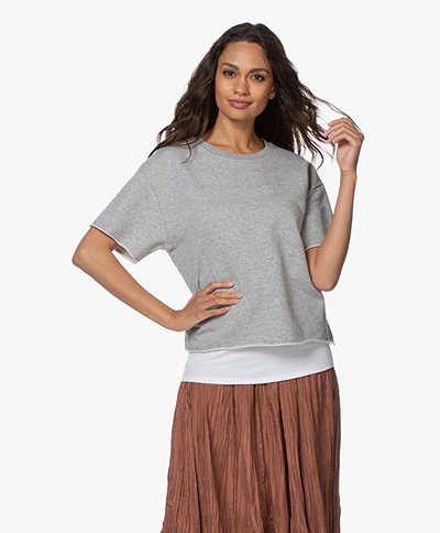 Drykorn Lunie Short Sleeve Sweatshirt - Grey 