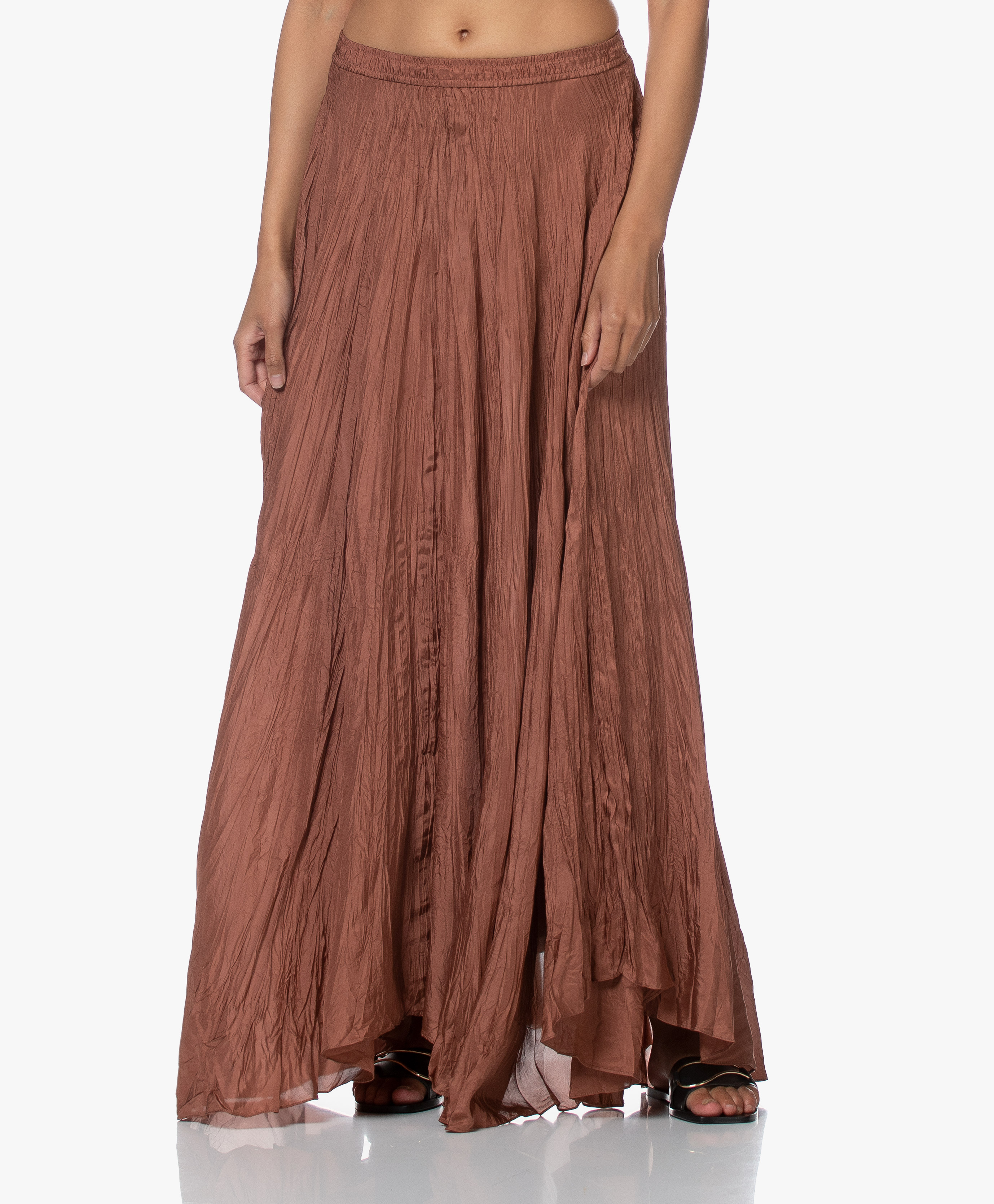 dusty rose maxi skirt