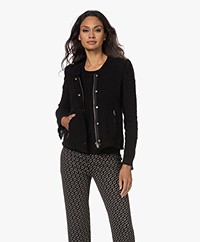 IRO Agnette Distressed Bouclé Blazer - Zwart 