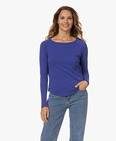 American Vintage Sonoma Slub Sweatshirt - Bleu Royal Vintage