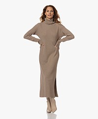 LaSalle Knitted Maxi Turtleneck Dress - Taupe