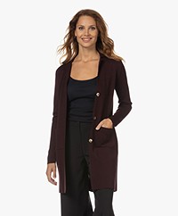 Belluna Sixteen Lang Merino Blazervest - Grape