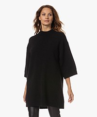 Drykorn Limava Alpacawolmix Trui/Jurk - Zwart 