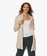 no man's land Knee-length Open Cardigan - Champagne
