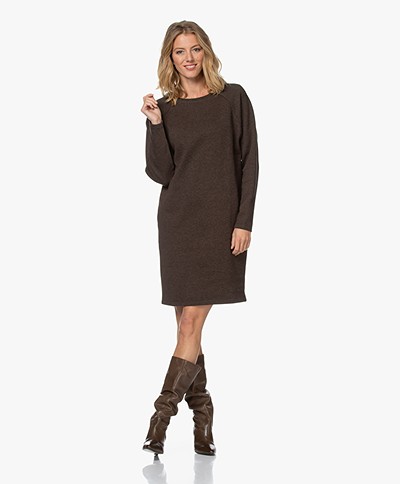 by-bar Lena Tweed Jersey Sweater Dress - Brown