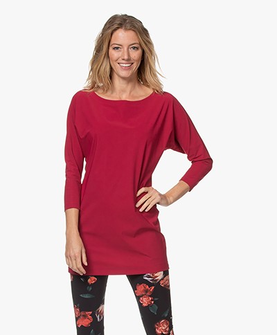 LaDress Reese Travel Jersey Long Shirt - Crimson