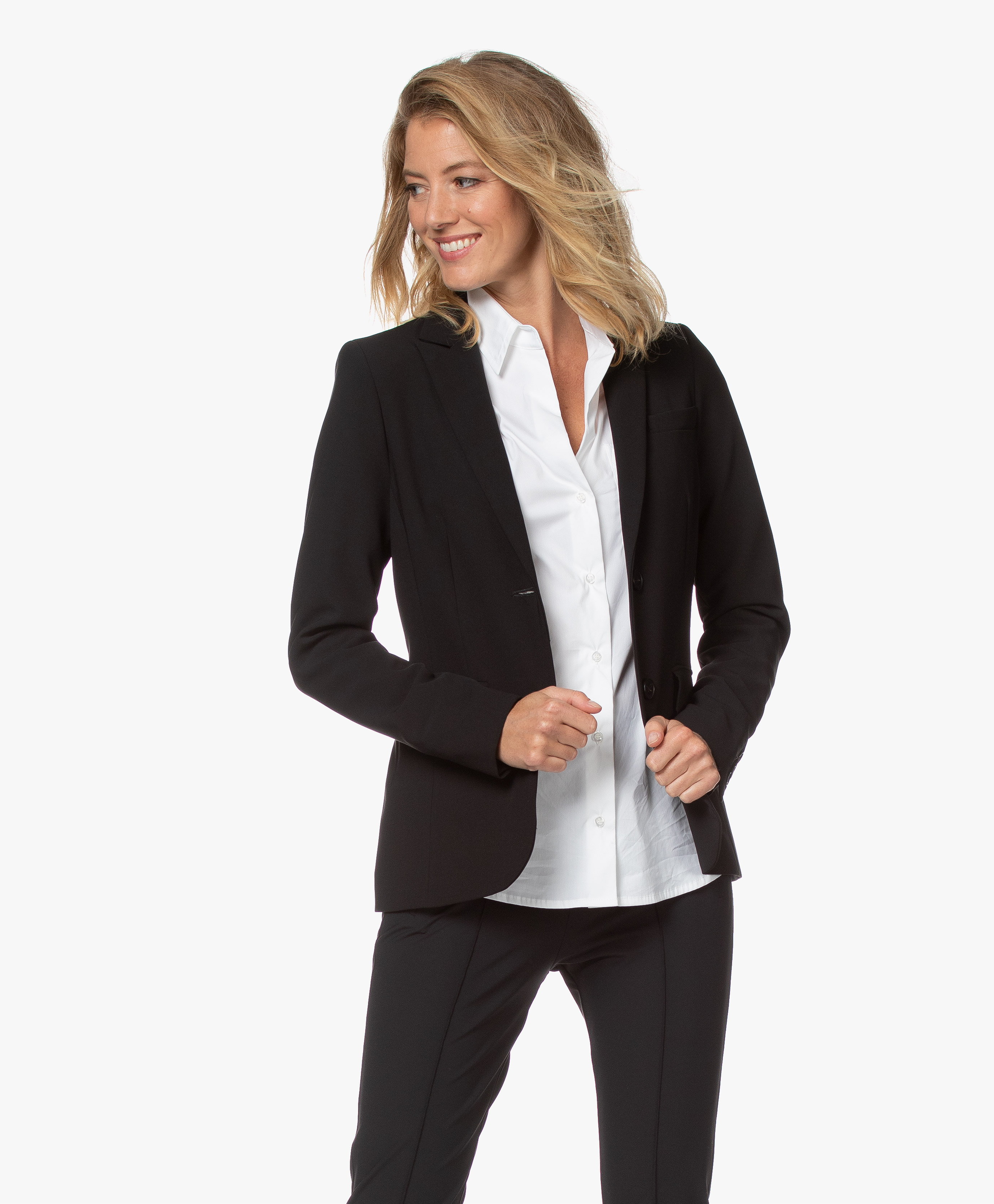 tailored black blazer