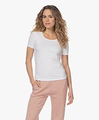 Repeat Katoenen Basis Ronde Hals T-shirt - Wit 