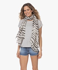 LaSalle Linen Abstract Stripe Scarf - Lines